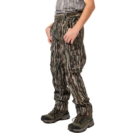 Realtree Camo 6-Pocket Cargo Hunting Pants for Youth and Kids | Durable Lightweight Outdoor Appare | Size S-XL