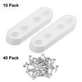 thumbnail image 4 of Paquete de 10 Soportes Planos Rectos, 2.17 x 0.71 Pulgadas Soporte de Reparación para Muebles de Madera/ Soporte de Caja de PC de Madera, Soporte de Muebles de Placa [Blanco], 4 of 6