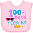 thumbnail image 3 of Inktastic 100 Days Cooler in Pink Girls Baby Bib, 3 of 4