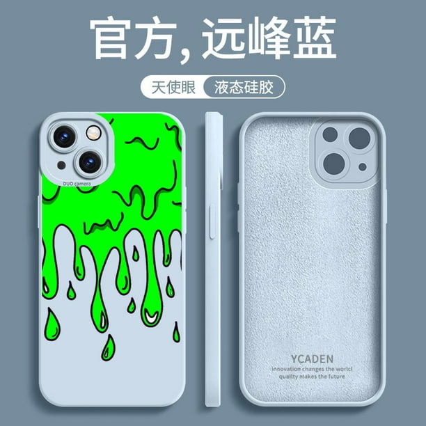 Funda de teléfono de arte de grafiti de pintura caliente para iPhone 13, 12, 11, 14 Pro Max, X, XR, XS, 8, 7 Plus, protección de lente completa, cubierta de silicona a prueba de golpes Fivean unisex
