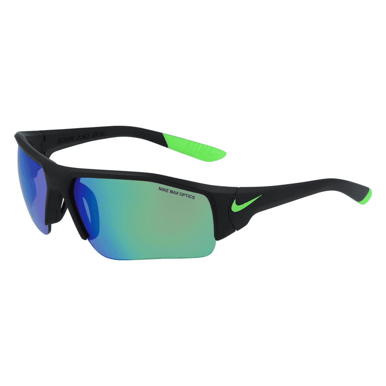 Sunglasses NIKE SKYLON ACE XV JR R EV 0910 013 Mt Blk Rage Grn Gry W Green Mi Walmart