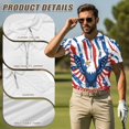 thumbnail image 5 of Aplkyhs Matching Couple Sport Shirts 250th Anniversary Patriotic Quarter Zip Matching Golf Shirts for Couple Lightweight Mens Hawaiian Shirt Moisture Wicking Suitable for Outdoor Sports, 5 of 6