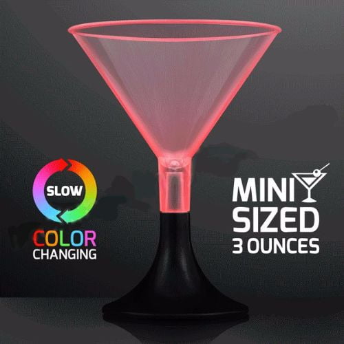 led martini glasses