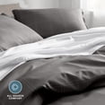 thumbnail image 5 of Bare Home Luxury Duvet Cover and Sham Set - Premium 1800 Collection - Ultra-Soft - Twin/Twin-XL, Modern Plaid - Gray/White, 2-Pieces, 5 of 8