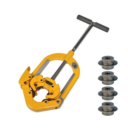 

Steel Dragon Tools H4 Hinged 4-Wheel 2 -4 Pipe with Set of 4 Reed® 03505 Cutter Wheels for Steel and Ductile Iron Pipe
