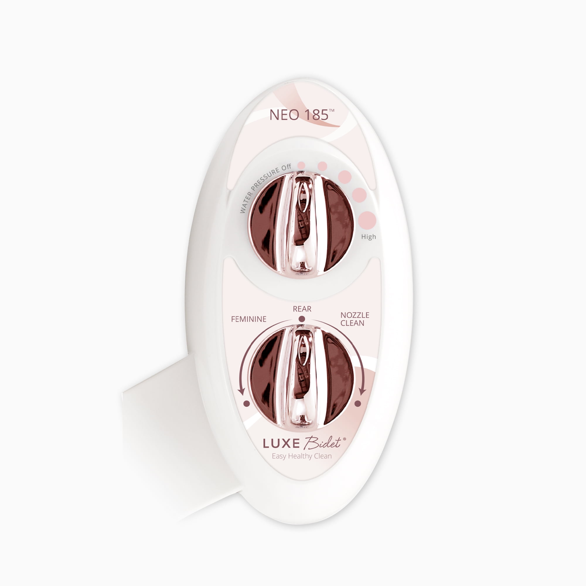 LUXE Bidet NEO 185 Self Cleaning Nozzle Fresh Water Non-Electric Bidet Toilet Attachment (Rose Gold)
