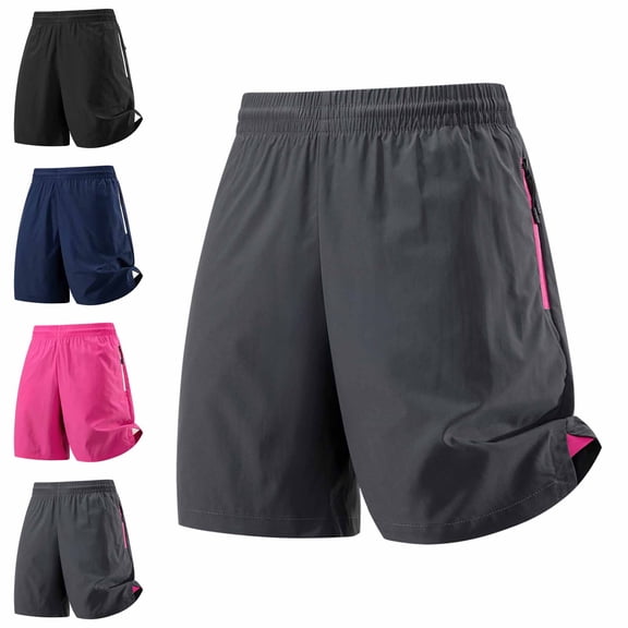 Men's Athletic Shorts Breathable Shorts for Men Loose-Fit Gym Shorts with Zipper Pockets