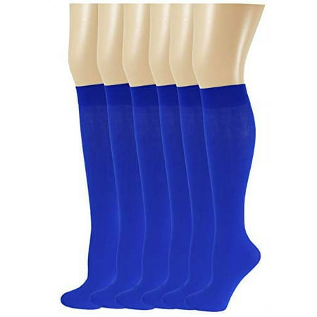 

SUMONA Women Opaque Stretchy Spandex Knee High Trouser Socks (6 Pairs)