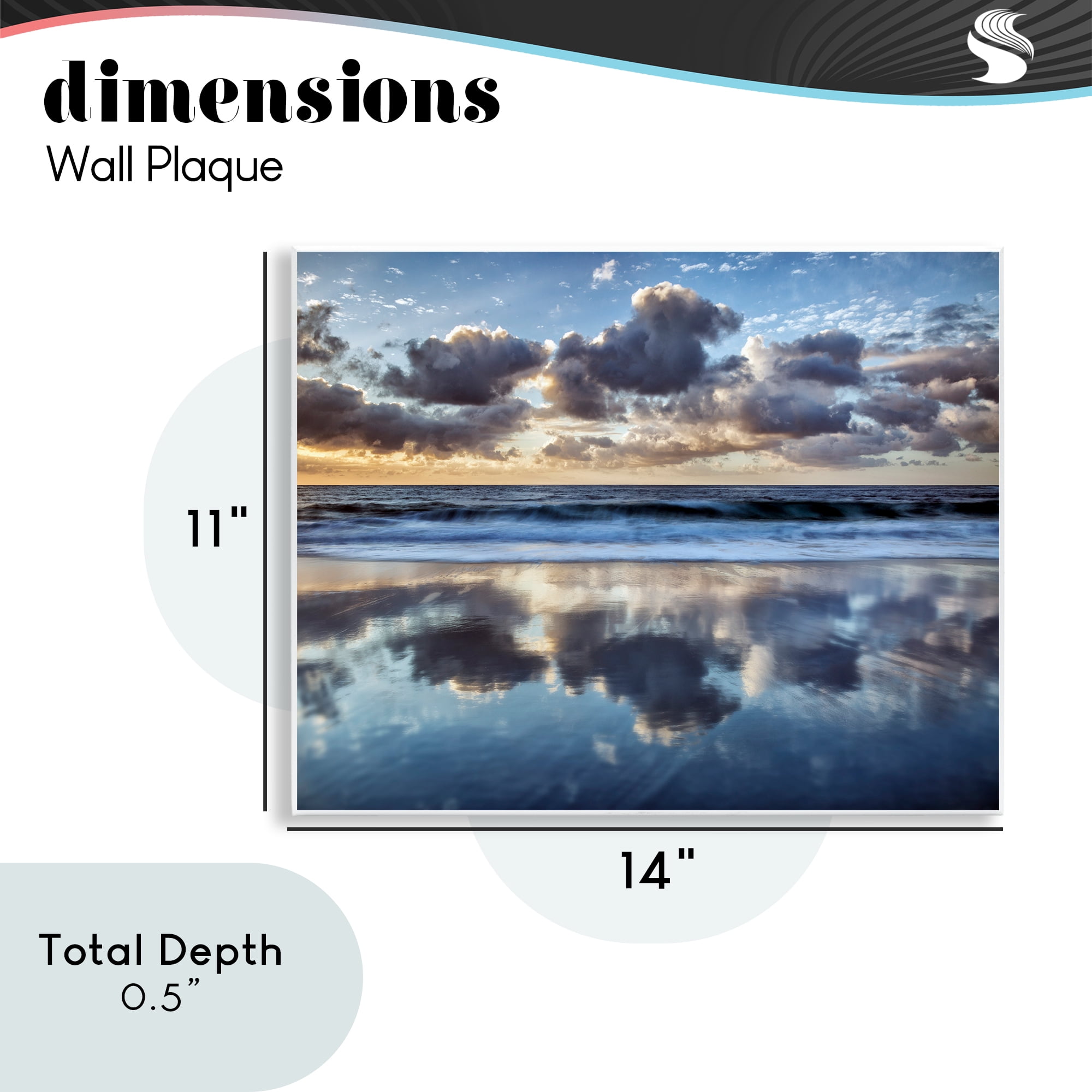 Stupell Industries Reflective Clouds Seascape Wall Plaque Art, design by Superstock Partners LLC