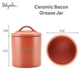thumbnail image 2 of Ayesha Curry Ceramics Bacon Grease Jar, 21-Ounce, Redwood, 2 of 10