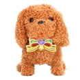 thumbnail image 3 of Peluche de perro cachorro de batería que camina, menea la cola y ladra, realista, suave y cómodo, ideal como regalo navideño., 3 of 14