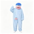 thumbnail image 4 of LANBONE Soft Plush Loungewear with Shoes, Silly Big Mouth Monster Onesie with Comb, Funny Big Mouth Monster Onesie, 4 of 6