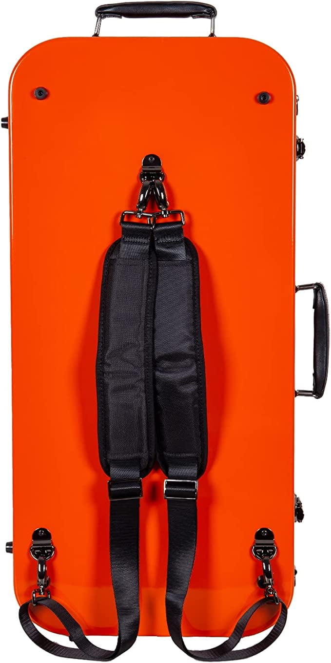 Crossrock Double Fiberglass Hard Case fits 15-16.5 in. Viola & 4/4 Violin