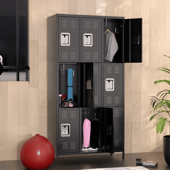Luku Metal Lockers for Employees, 72 Inch Tall Metal Office Storage Cabinet