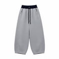 thumbnail image 4 of SJLDQY Girls Wide Leg Pants High Waisted Sweatpants for Girls Casual Elastic Drawstring Waist Baggy Pants with Pockets, 4 of 4