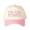 Pink, variant on THE KING IS COMING JESUS IS KING Letter Embroidered Color Block Trucker Hat Unisex Adjustable Cotton Breathable Fashion Cap for Travel Daily Wear