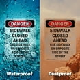 thumbnail image 6 of (2 Pack) Sidewalk Closed Ahead Use Sidewalk OSHA Danger Sign 18 Inch X 24 Inch Plastic Sign, Weather Resistant, UV Protected for Workplace, Business, and Construction Site, Made in the, 6 of 8