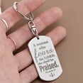 thumbnail image 4 of Proverbs 31 Woman of God Engraved Dog Tag Keychain Stainless Steel or 18k Gold, 4 of 11