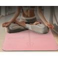 thumbnail image 6 of Yoga Non Slip Yoga Mat, Body Alignment System, TPE Material - Textured Non Slip Surface and Optimal Cushioning,72"x 26" Thickness 1/4", 6 of 7