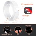 thumbnail image 5 of PBRO Nano Tape,Double Sided Tape Heavy Duty - Multipurpose Wall Nano Tape - Traceless Removable Washable Nano Gel Grip Tape,Fix Carpet Mats/Home/Kitchen/Office/Car Decor - 3.28 FT (1M) x 1.97 Inch., 5 of 7