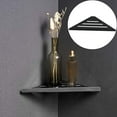 thumbnail image 3 of Estante de esquina para ducha triangular sin perforaciones, estante triangular para baño montado en la pared Negro, 3 of 8