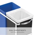 thumbnail image 3 of Simplehuman 35 Liter / 9.3 Gallon Under Counter Kitchen Cabinet Pull-Out Recycling Bin and Trash Can, 3 of 4