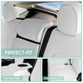 thumbnail image 3 of For 2020-2024 Tesla Model Y FH Group Faux Leather Custom Fit Car Seat Covers Rear Seat - Solid White, 3 of 4