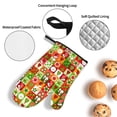 thumbnail image 5 of ZNDUO Oven Mitts and Pot Holders Sets, Christmas Checker Elements Art Pattern Non-Slip Cooking Oven Gloves, 5 of 8