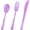 light purple plastic silverware, variant on 75 Pack Gold Plastic Cutlery Heavy Duty Gold Plastic Knives Forks and Spoons Disposable Silverware Set for 25 Guest Camping Birthday Baby Shower Party Cutlery Set