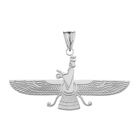 .925 Sterling Silver Faravahar Pendant