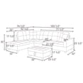 thumbnail image 3 of Red Faux Leather 3-Piece Couch Living Room Sofa Set, 3 of 9