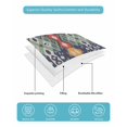 thumbnail image 5 of Blue Green Boho Twin XL Size Down Alternative Comforter, Lightweight Comforter Quilt Bedding Set with Pillow Shams Vintage Ethnic Tribe Abstract Art All Seasons Bed Comforter Duvet Insert 68"x98", 5 of 7