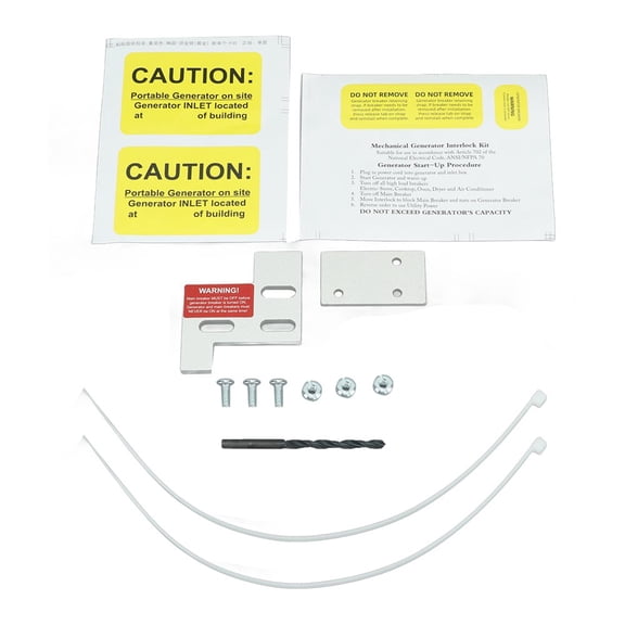 CHUANK Kit de Verrouillage de Générateur pour Panneaux 150A & 200A - Contrôle Électrique Horizontal Interrupteur de Sécurité 1/4 Pouce Installation Facile Compatible avec Panneaux 150/200 Amp