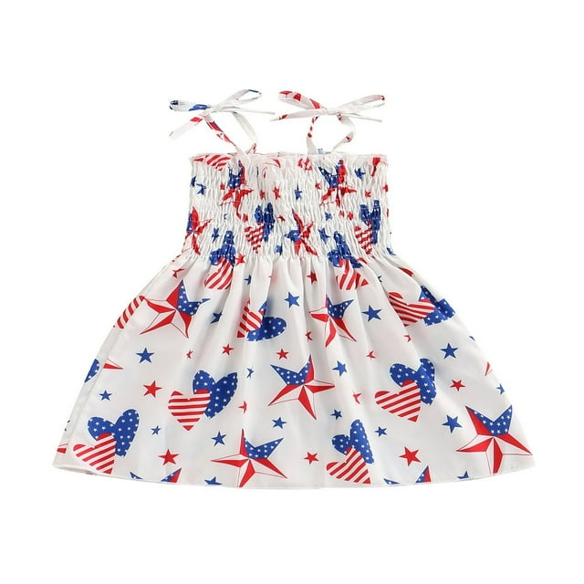 Robe à Bretelles Spaghetti pour Filles, Imprimé Étoile, Sans Manches, Froncée, Décontractée, Été, Princesse, Fête