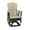 Black, variant on OS Home and Office Furniture Resin Fan Back Swivel Glider in Weatherwood/White