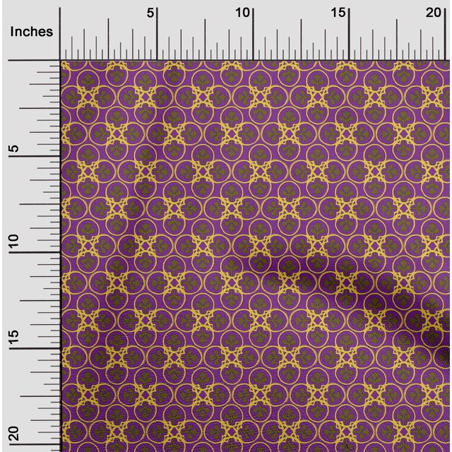 oneOone Polyester Lycra Fabric Floral Block Print Fabric By The Yard 56 Inch Wide