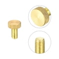 thumbnail image 4 of Unique Bargains Moleté Vis à Pouce, M10x20mm Plat Laiton Boulons Poignée Boutons de Fixations, 4 of 4