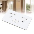 thumbnail image 1 of Zócalo Eléctrico, erosión con erosión Elegante Retardante PC Base Base Socket 13A Switch Switch Dual Switch Dual Gang Exquisite Craftsmanship For Home Hotel, 1 of 7