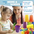 thumbnail image 5 of Skoolzy 60 ositos contadores de arcoíris, paquete de 5, ositos de peluche con 6 vasos clasificadores de colores, juegos de matemáticas, juguete de dados, pinzas Montessori y 2 bolsas de almacenamiento, 5 of 5