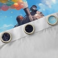 thumbnail image 4 of Castle Fairy Whimsical Train Blackout Curtains Set of 2 (52x84 Each) for Teens, Balloon Meadow Window Curtains for Modern Room, Blue Yellow, 4 of 6