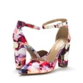 thumbnail image 3 of Zapatos DREAM PAIRS Coco Floral con Tacón Cuadrado Grueso, 3 of 8