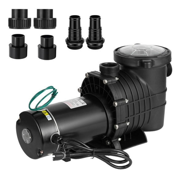 SHZOND 2 HP 6840GPH Self Priming Pool Pumps, Dual Voltage 110/220V Swimming Pool pump with Strainer Basket & Drain Plug, 6Pcs connectors
