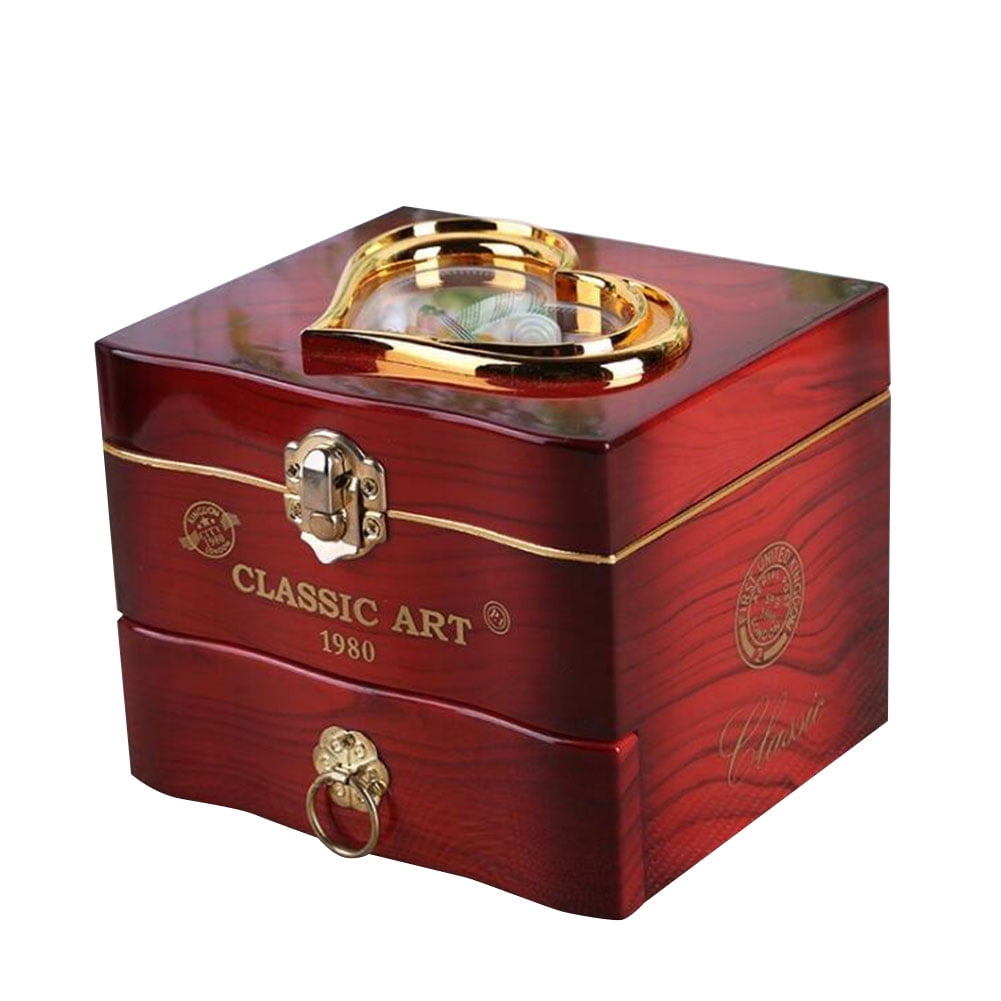 Akoyovwerve New Innovative Jewelry Box Music Box Diy Ornament Rotating