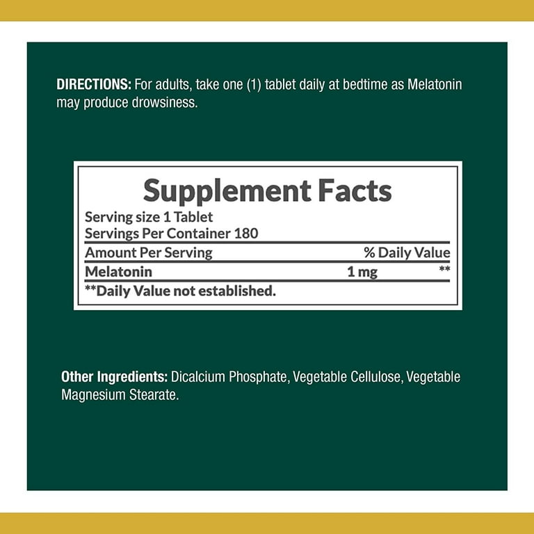 専用❗️リリパットレーン1☆NATURE'S BOUNTY Amazon.com: Nature's Bounty Melatonin 1 mg Tablets 180 Tablets