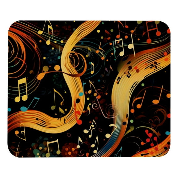 Music Note Mouse Pad , Soft Cute Computer Mouse Mat with Rubber Base, Easy to Slide, Personalized Design, Portable