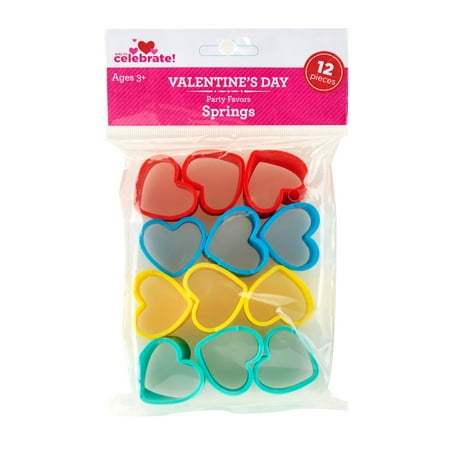 Way To Celebrate Valentine's Day Party Favors, Springs, 12 Count