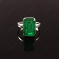 thumbnail image 2 of Emerald Ring, Natural Emerald 925 Sterling Silver, Engagement Ring, Emerald Jewelry, , Handmade Ring, Women's Ring, men ring,, Gift For Her, 2 of 3