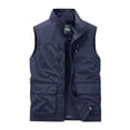 thumbnail image 4 of YueHuiYing Men's Casual Loose Fit Multi Pocket Functional Stand Collar Vest Stylish Outdoor Emergency Volunteer Workwear Zippered Jacket For Hiking Camping And Daily Use, 4 of 7