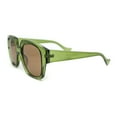 thumbnail image 3 of Womens Horn Rim Large Butterfly Plastic Fashion Sunglasses Green - Brown, 3 of 4