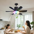 thumbnail image 5 of Socket Fan Light With Remote Timing Wireless Fan For Dining Room Ceiling Fan with Light (Black Upgrade), 5 of 10